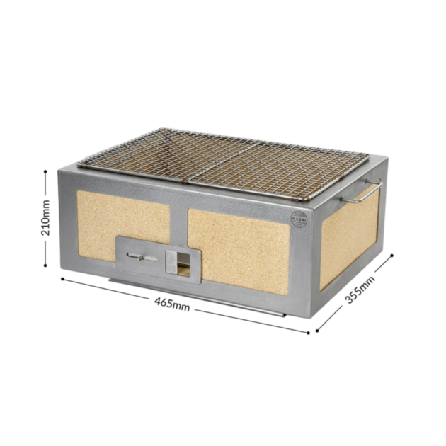 Medium Wide Kasai Konro Grill with Stainless Steel Frame V2