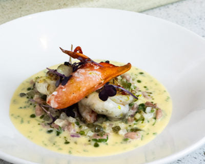 On the Coals Whole Lobster with a Butter & Shrimp Sauce I Kasai Grills