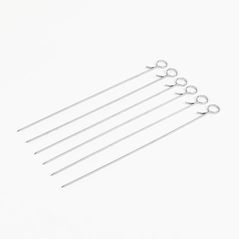 Kasai Stainless Steel Flat BBQ Skewers - Set of 6