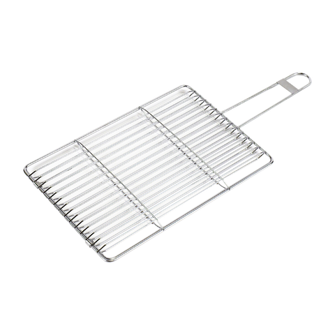 Kasai Stainless Steel Sardine & Octopus Grilling Basket - 30 x 20 x 2cm - 45cm Overall Length