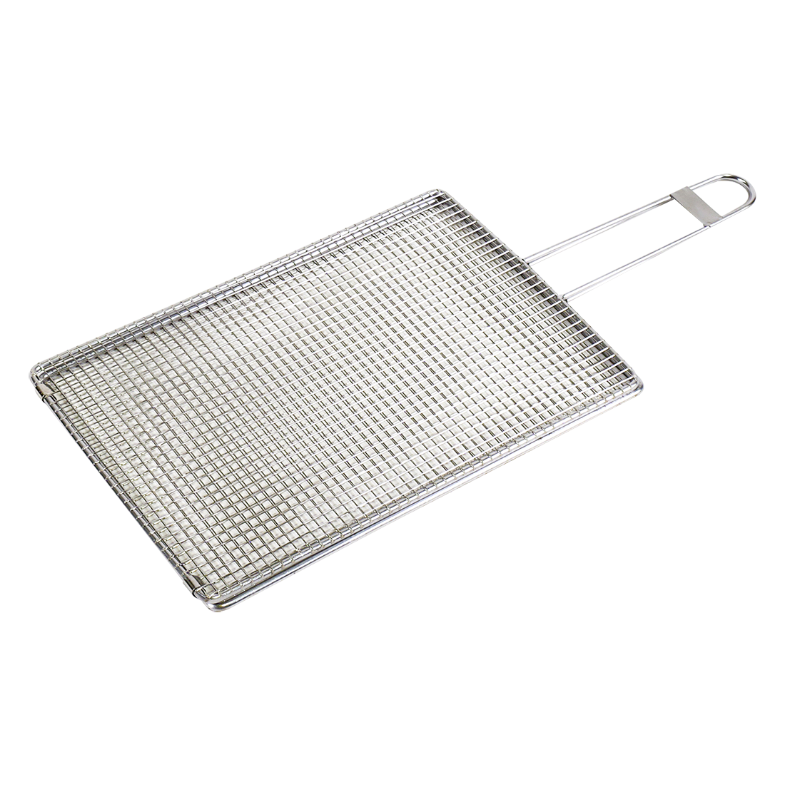 Kasai Stainless Steel Squid Grilling Basket - 30 x 20 x 1cm - 45cm Overall Length