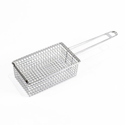 Kasai Stainless Steel Clam & Vegetable Grilling Basket - 24 x 13 x 8cm - 49cm Overall Length