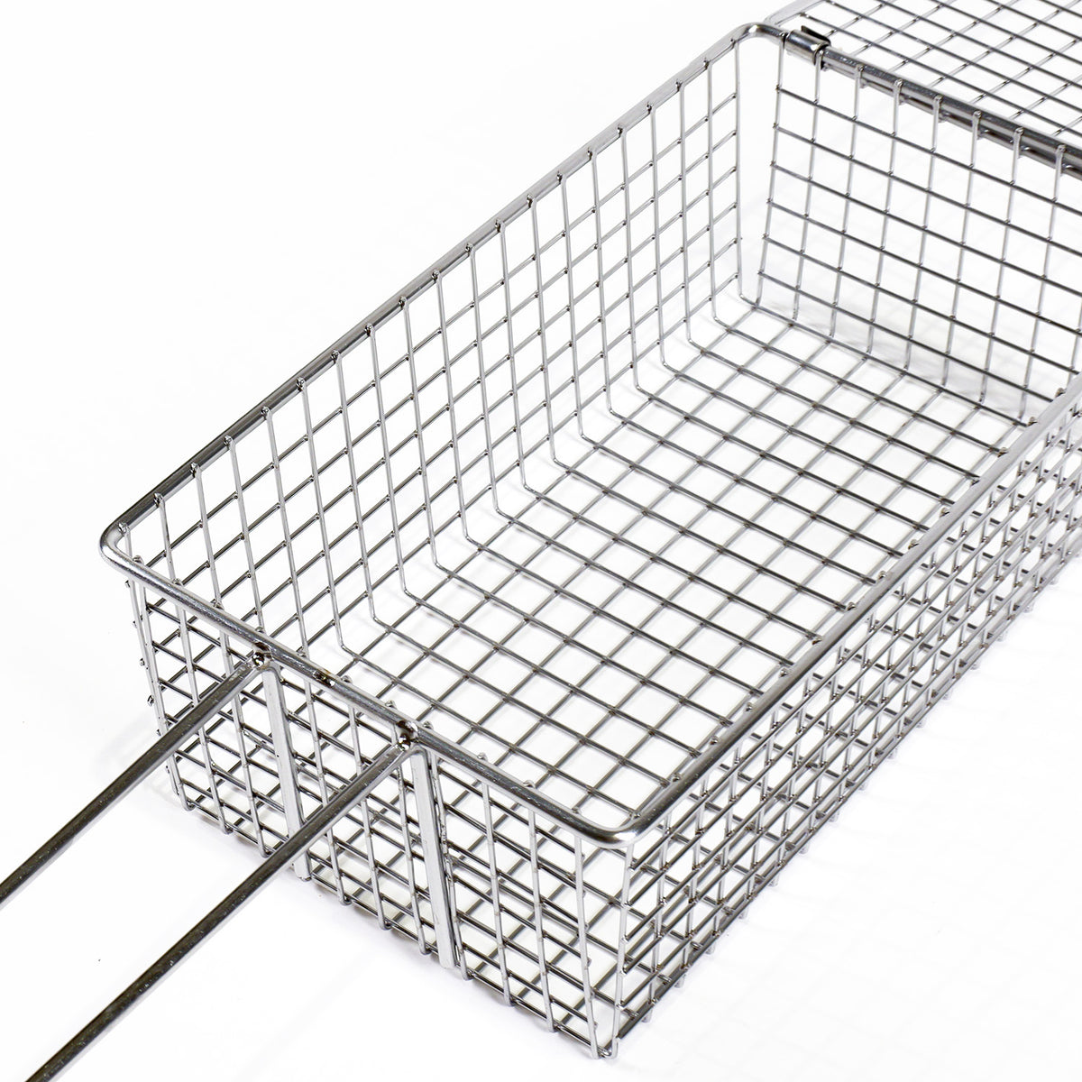 Kasai Stainless Steel Clam & Vegetable Grilling Basket - 24 x 13 x 8cm - 49cm Overall Length