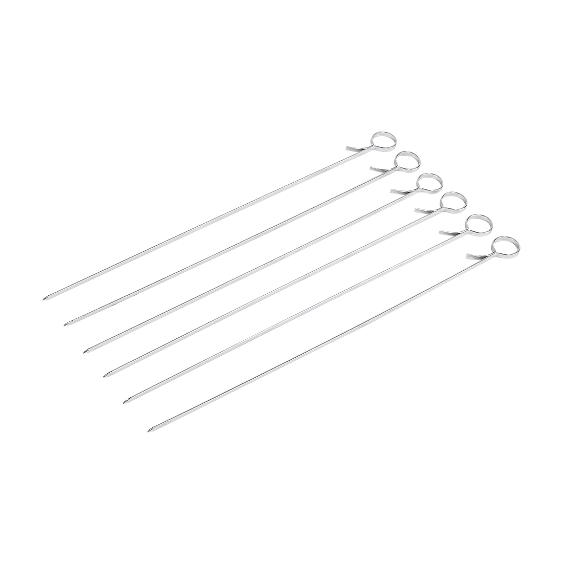 Kasai Stainless Steel Flat BBQ Skewers - Set of 6
