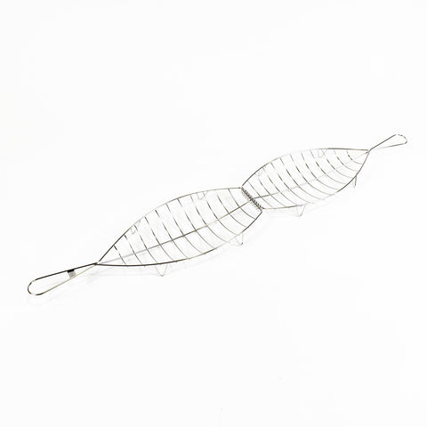 Kasai Stainless Steel Fish Grilling Basket - Large - 45 x 20cm