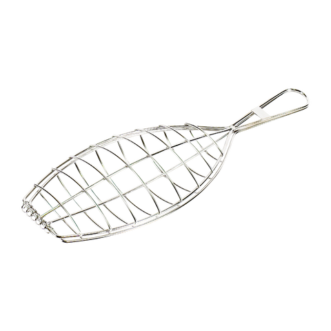 Kasai Stainless Steel Fish Grilling Basket - Medium 31 x 13cm