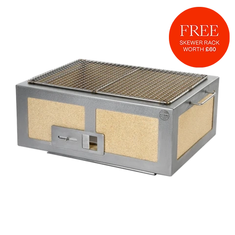 Medium Wide Kasai Konro Grill with Stainless Steel Frame