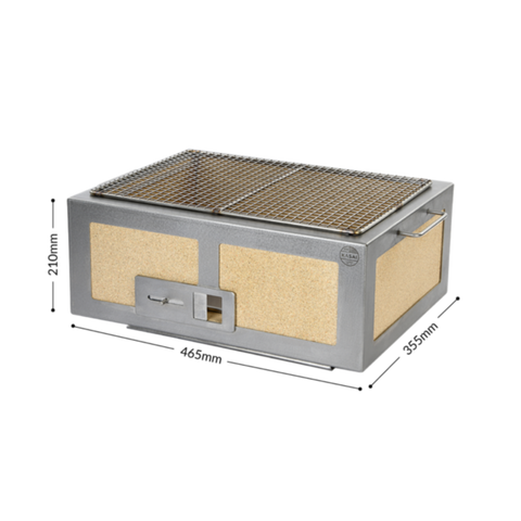 Medium Wide Kasai Konro Grill with Stainless Steel Frame